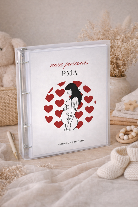 Mon parcours PMA — Collection Cœurs 🤍 (Version Physique)